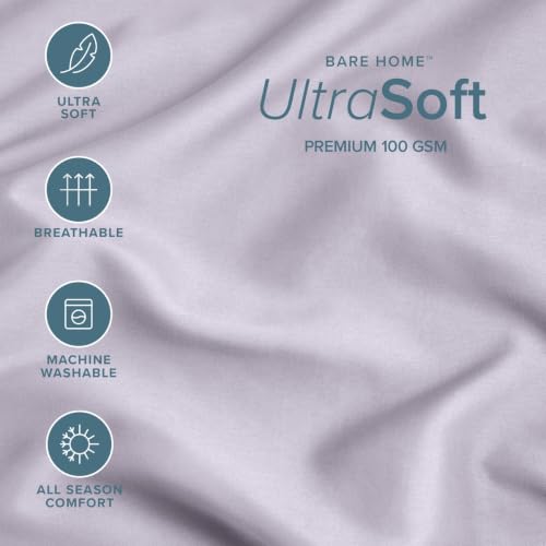 Image of Bare Home Pillowcases Envelope (Toddler Set of 2, Light Lavender)