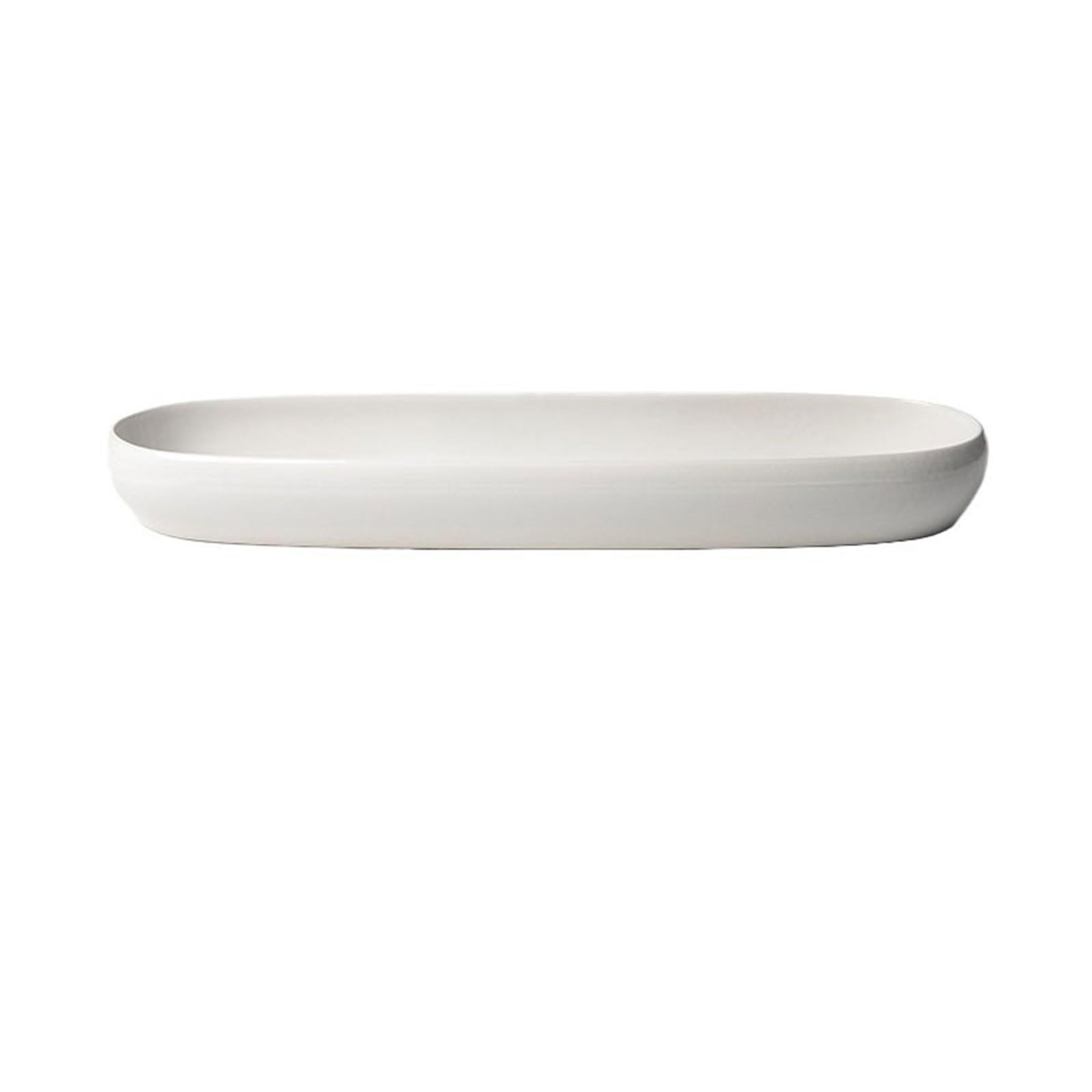 Wazon Ikebany Minimalistyczne ceramiczne podstawki na kwiaty, owalne pojemniki do dekoracji domu, układania kwiatów Doniczka do kompozycji kwiatowych(Biały)