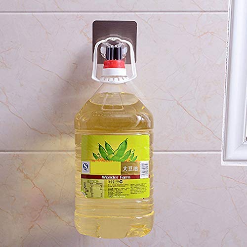 ZIVIK No Drilling Broom Mop Holder Pack of 4, Broom Gripper Holds Self Adhesive Wall Mounted Storage Rack, Bathroom Broom Hanger Clip Storage Racks Bathroom Stickers Mop Rack (4)