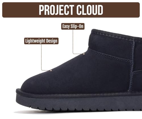 Image of Project Cloud Genuine Leather Ankle Boots for Women - Water Resistant with Memory Foam Insole Winter Boots - Trending Shoes & Comfortable Women's Ankle Boots (Hippy)