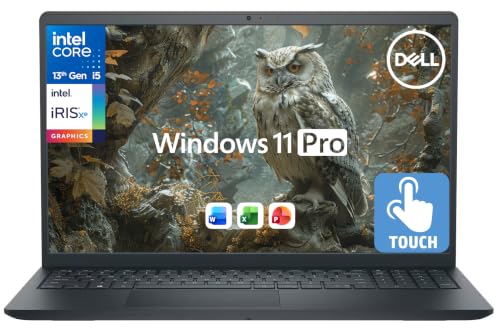 Dell Inspiron 15 Touchscreen Business Laptop, Lifetime Office, AI Copilot, 15.6” FHD IPS, 10-Core Intel i5 (Upto 4.5GHz), 32GB RAM & 1TB Storage (512GB SSD+500GB Ext), Wi-Fi 6, HubxcelAccs, Win 11 Pro