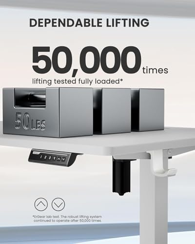 image for ErGear Electric Standing Desk, 44 x 24 Inches Height Adjustable Stand 