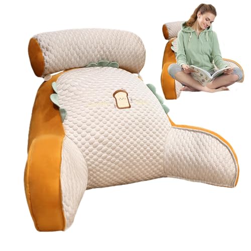 Almohada para cama – Silla de cama portátil, cojín cervical | Cojín portátil para silla con soporte para el cuello, extraíble, mullido, cojín cervical mullido, cojín cervical esponjoso para leer el