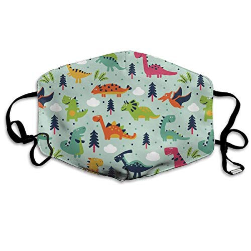 Preisvergleich Produktbild Daawqee Gesichtsmaske Anti Staub Schutzhülle Mundmaske Masken Dinosaurs Pattern Mouth Masks Unisex Anti-Dust Flu Washable Reusable Mouth Mask Fashion Design for Girls Women Boys Men