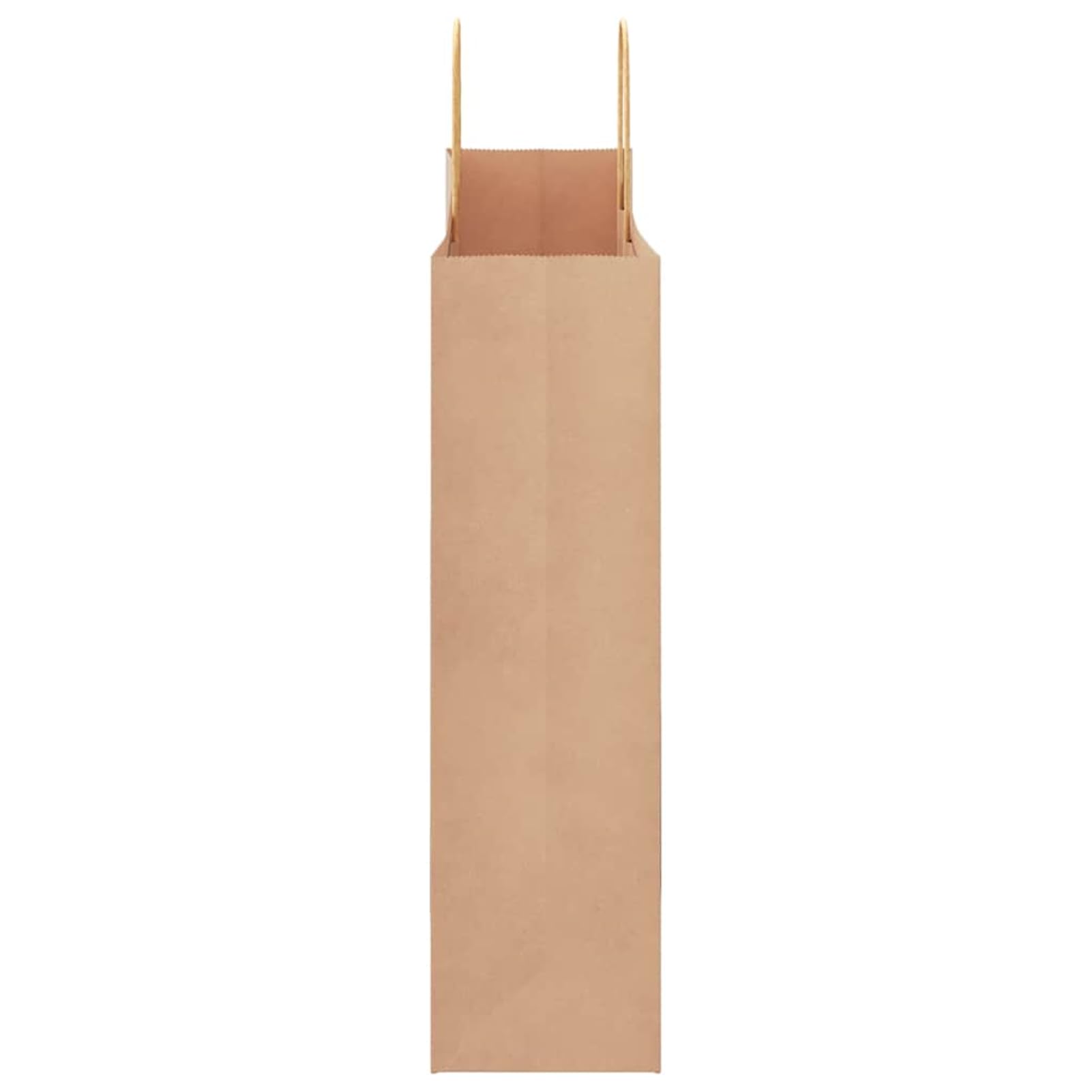 Fecpoo Papierowe torby 50 szt. – brązowe, 32 x 12 x 42 cm, papier typu kraft 80 g/m² z papierowymi uchwytami linowymi, nośność 10 kg, na prezenty, zakupy, imprezę i wynos