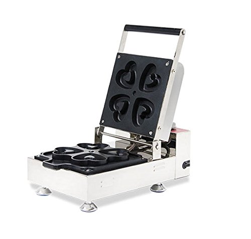 4 PCS elektrische Sweet Donut Maker Herz Donut Kuchen Herd Knusperpfannen Eisen Waffel Herstellung Maschine no-stick CE…