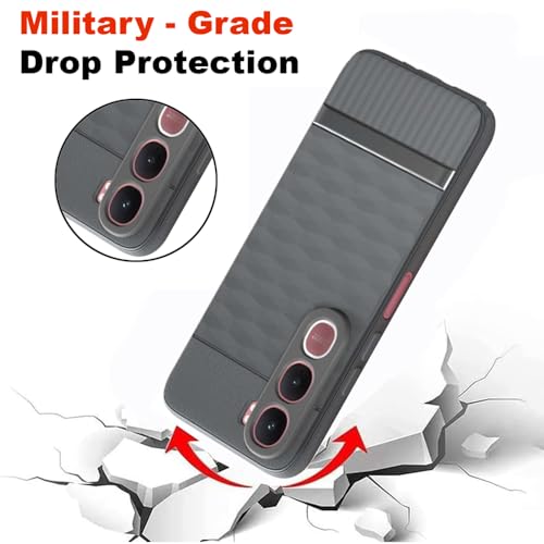 Image of Shockproof Case Compatible with Vivo Y31 5G | Full Camera Protection | TPU Flexible Back Cover for Vivo Y31 5G (Graphite Grey)