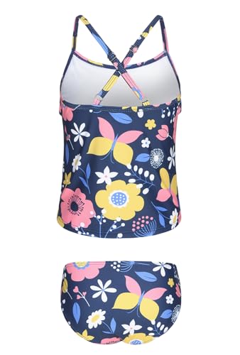 Image of Girls Two Piece Swimsuits Tankini Bathing Suit for Kids Hawaiian Swimwear Set 3-16 Years