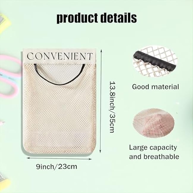 Plastic Trash Bag Holder - 2Pcs Mesh Storage Net Trash Bag Organizer Dispenser for Grocery Bags Storage, Garbage Bag Holder for Aluminum Foil Trash Garbage Shopping Bag