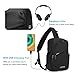 MOSISO Sling Backpack Travel Hiking Daypack,Large Crossbody Sling Bag with USB Charging Port for Men Women 3 Layer Pockets One Shoulder Bag for Outdoor Sports Casual Commuting, Black