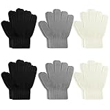 ONESING 6 Pair Baby Gloves Toddler Gloves Toddler Winter Gloves Kids Gloves Winter Stretchy Knit Gloves for Kids Boys Girls