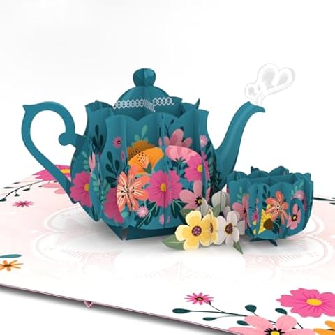 Three Dee Cards 3D Teapot Greeting Card Cover