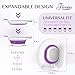 Fivona Sitz Bath for Toilet Seat Postpartum and Hemorrhoids Care - Yoni Steam Seat - Foldable Basin for Epsom Salt Soak - Portable Bidet BPA Free Temperature Resistant - Universal Fit - Purple
