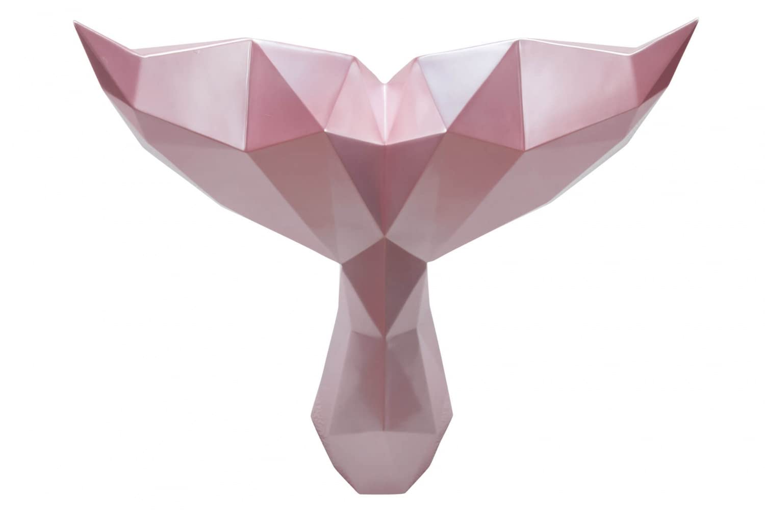 KunstLoft Skulptur modern | 100% HANDGEFERTIGT | 43x32x38cm | Kunststein Statue 'Sanfter Koloss' | Tierskulpturen | Rosa | Deko Figur Wohnzimmer