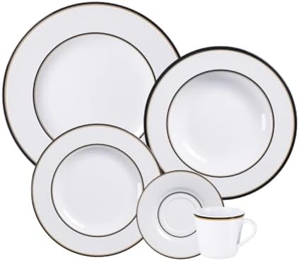 Aparelho de Jantar Tramontina Sienna em Porcelana Decorada 30 Peç...