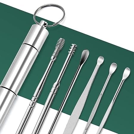OPSUZY STAINLESS STEEL SPIRAL EAR CLEANING TOOLS WITH ALUMINUM TUBE, EAR WAX REMOVAL EARPICK NOSE CLEAN TWEEZERS PICKS WAX REMOVER BABY ADULTS EAR CARE, SET OF 6 PCS (B0CR4DG2TQ) Amazon Price History, Amazon Price Tracker
