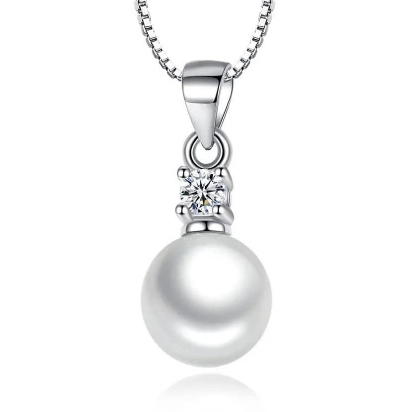 Collier pendentif rond argent 925 et zircon cristal le cadeau idéal pour femme 45cm