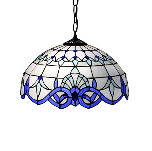 Vitrail de Style méditerranéen lustre élégant en verre véritable fait main pour salon