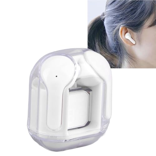 Image of AVASHYAA TECH Bluetooth 5.4 Earphones, Wireless Earphone with 4 ENC Noise Cancelling Mic Bluetooth Headphones Hi-Fi Stereo Sound, 50 Hours Playtime, LED Display Pack of 1 (White)