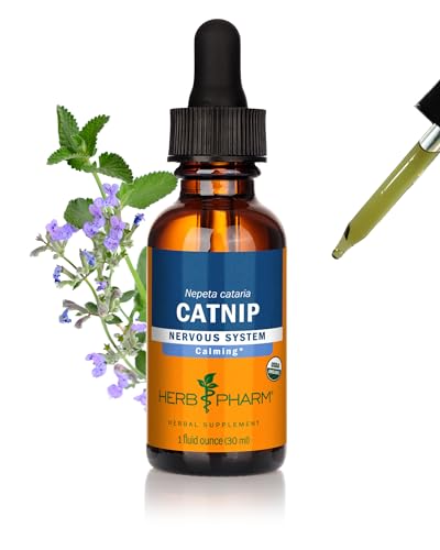 Herb Pharm Catnip Liquid Herbal Extract: Calming Nervous System Support | Vegan Organic Catnip Tincture | Herbal Support for the Nervous System | Non-GMO Gluten-Free Up to ~3 Week Supply 1 oz*