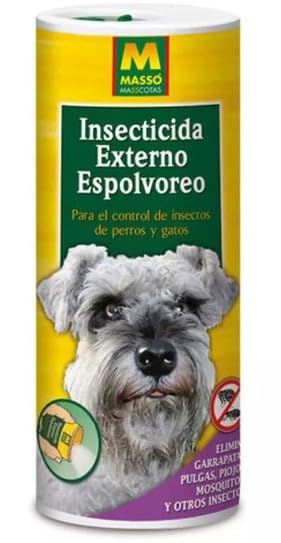 Genérico Insecticida Externo Expolvoreo para el Control de Insectos de Perros y Gatos. 250 GR. Maxima efectividad produciendo un Efecto de volteo y mortalidad instantaneo sobre los Insectos.