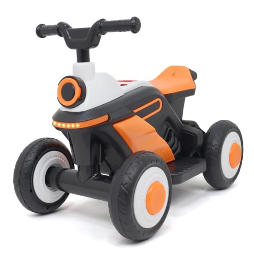 Image of Chanak Giggly Wheels Electric Kids Bike, 4 Wheel Ride On ATV for Boys & Girls, Quad Bike with Music, LED Lights, Forward Reverse Function & Rechargeable Battery Electric Bike for Kids 3+