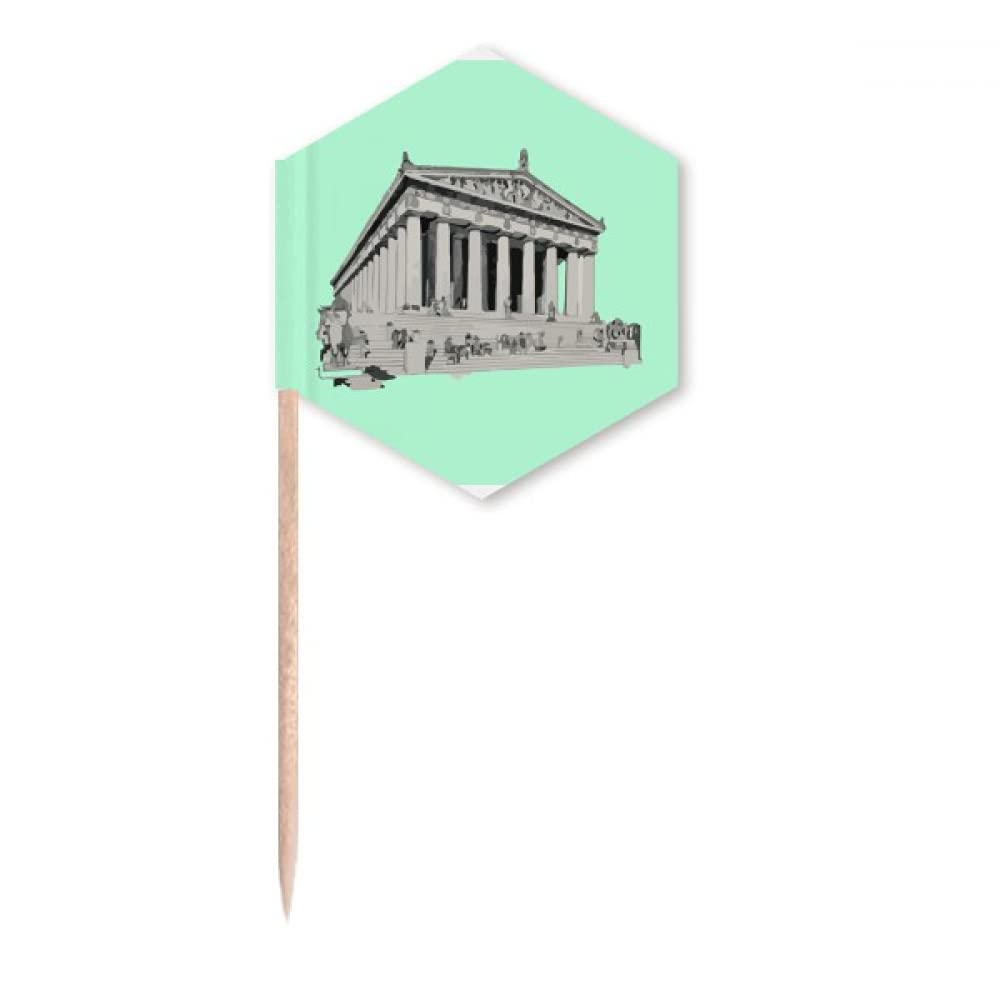 Bestchong Temple Classicism Divinity Temple Toothpick Flags Cupcake Picks Party Celebration