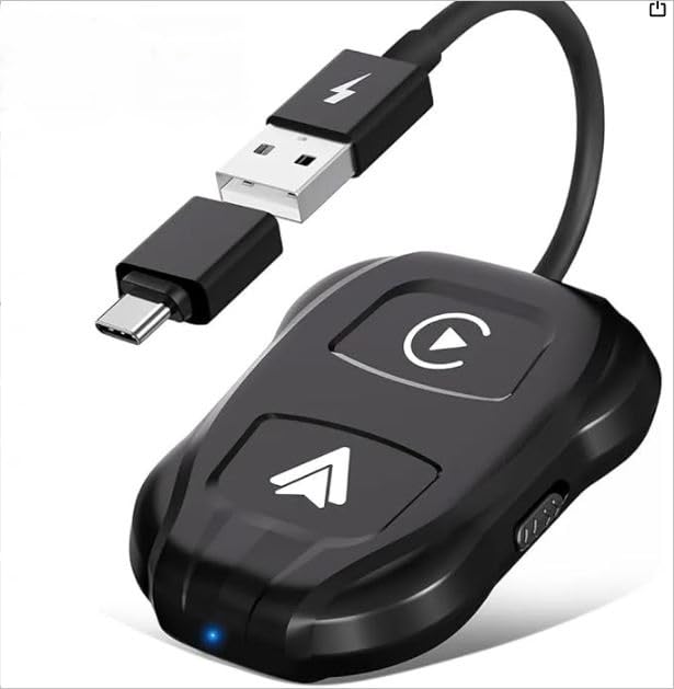 Wireless CarPlay Android Auto Adapter, Universal Car Window Closer, WiFi Bluetooth Dual Connection, with Switch, Ideal for Two People Using Same car with iOS and Android