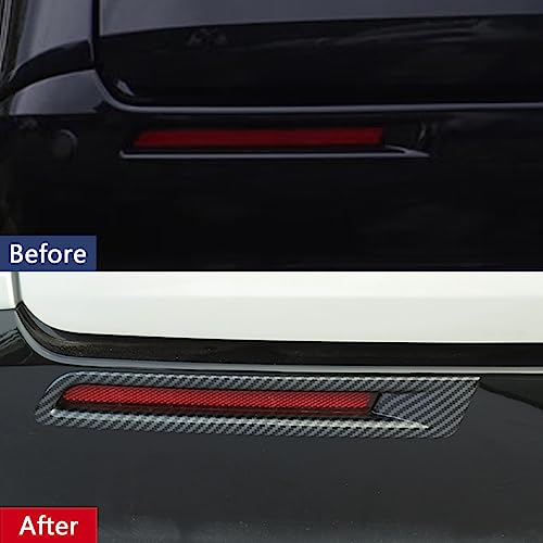 Image of Car Accessories Fit for Toyota Sienna 2021 2022 2023 2024 2025 2026 Exterior Rear Bumper Reflector Fog Lights Cover Trim (Carbon Fiber) ABS 2 PCS