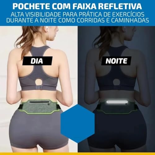 Pochete Corrida Fitness Slim Cintura Antifurto Money Viagem Doleira Água Porta Celular Documento Tre