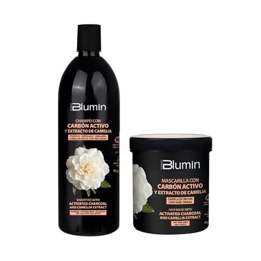 Tahe Blumin Pack XXL Champú 1000 Ml + Mascarilla Carbón Activo y Extracto de Camelia 700 Ml | Diseñado específicamente para equilibrar y revitalizar el cabello mixto.