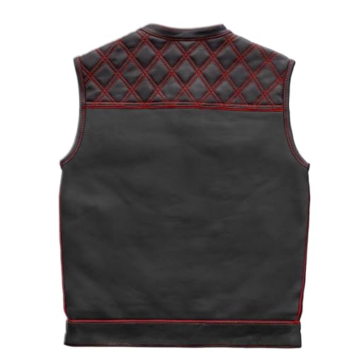 Men's Biker Motorcycle Riding Leather Vest, Black Real Leather Vest Men, Leather Biker Club Vest2