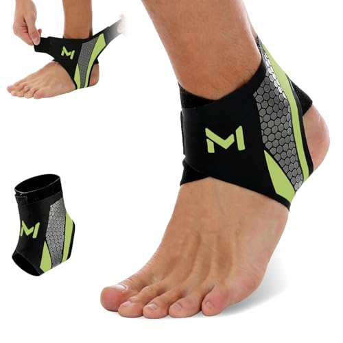 Ankle Brace for Men & Women Adjustable Lace up Ankles Sock Ankle Brace Compression Support Stabilizer Lace-Up Basketball Sprain Recovery for Men Women Orthopedic Compression Sleeve (Green-1pc)