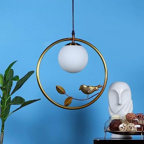Image of Wall Lamp Chandelier Pendant Light, Home Decor for Bedroom, Living Room, Hallway, Cafe, Hotel, Restaurant (Ring Bird Hanging LAMP with LED Bulb Pack of 1)