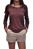 VERO MODA Damen Langarmshirt Vmlua LS Top Noos, Braun (Decadent Chocolate), 38 (Herstellergröße: M)
