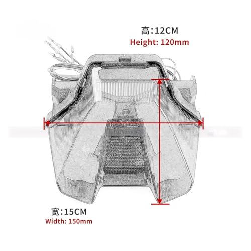Luz trasera blanca para Yamaha MT07 2021-2024 con tulipa transparente 6