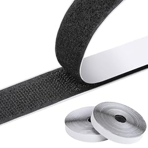 Hommand Klettverschlussstreifen 20mm x 10m Schwarz