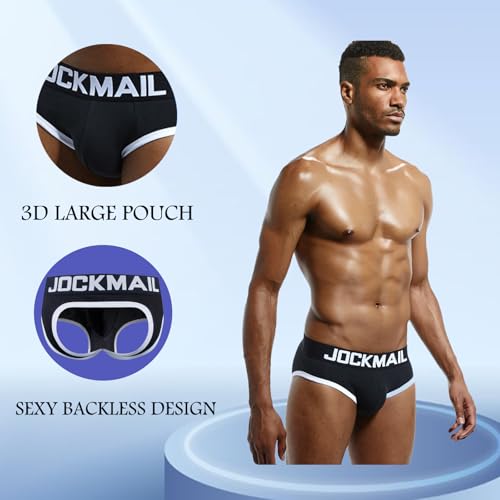 JOCKMAIL Mens Jockstrap Cotton Briefs Breathable Athletic Underwear for Athletic Supporter2
