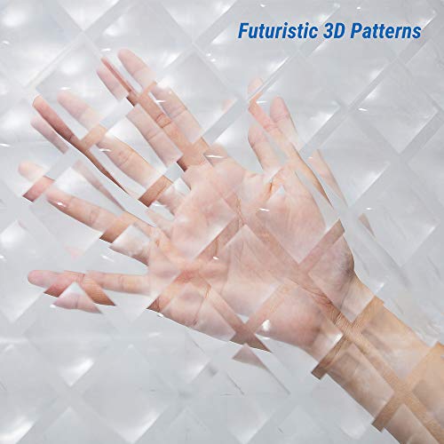 ecooe Douchegordijnen 3D waterkubus douchegordijn transparant 100% Eva-materiaal waterdicht anti-schimmel, 180 x 200 cm… - Image 7