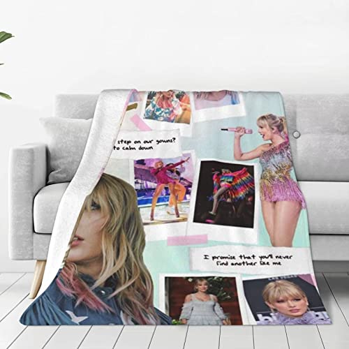 Taylor Singer Swift Lover Throw Blanket Me Music Cover Blanket Throw Blanket For Bedroom Bed Sofa Couch Plush Ultra-Soft All-Season Lightweight Blanket 80X60 Inches #TOP1