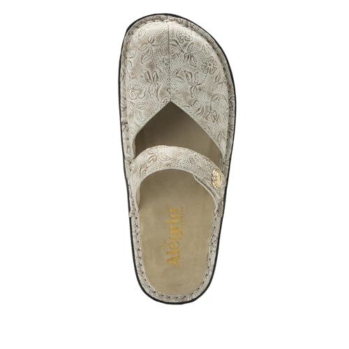 Image of Alegria Women Kamila - Timeless Comfort, Arch Support and Style for Everyday Elegance - Nursing and Healthcare Professionals Slip-Resistant Mules - Open Back Leather Comfort Walking Clog Shoes