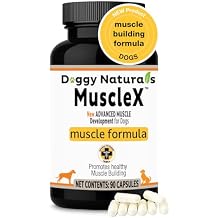 MuscleXTM Canine Muscle Formula Dogs with CaHMB 500 mg and Vitamin D3 - Natural Muscl Building Formula - Helps Reduce Muscle Loss Due to Normal Aging and Improves Recovery from Injury 90 Capsules