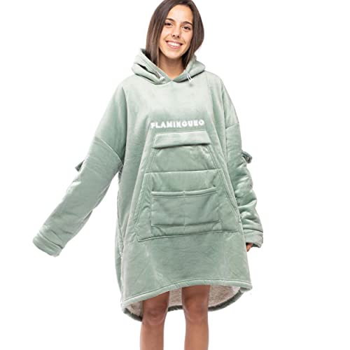 Flamingueo Blanket Hoodie, Oversized Hoodie Blanket, Hooded Blanket, Fluffy Blankets, Wearable Blanket, Fluffy Hoodie