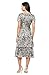 S.L. Fashions Women's Short Sleeve V-Neck Midi Cocktail Dress W/Ruched Waist, Wedding Guest Gown (Petite and Regular Sizes)