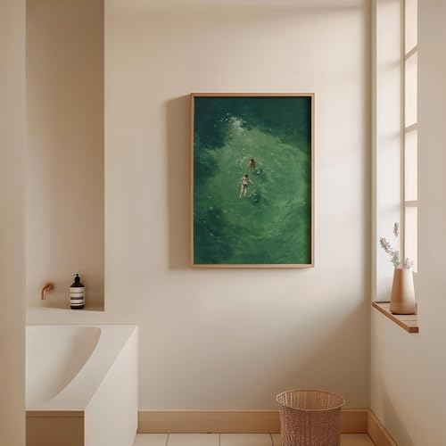 Affiche sur toile paysage vert déco minimaliste - 2
