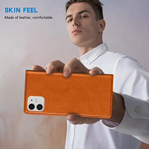 Zzxx Iphone 11 Wallet Case With [Rfid Blocking] Card Slot Stand Strong Magnetic Leather Flip Fold Protective Phone Case For Iphone 11 Case Wallet(Brown-6.1 Inch) #TOP5