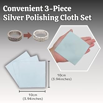 Art Clay Silver 50g, Syringe Type 10g (with 3 Tips) & Set of 3 Polishing Cloths A-0275,A-0281