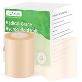 Hydrocolloid Bandages Roll for Wound Care, (2IN*5FT) Hydrocolloid Roll with Self-Adhesive, Cut-to-Size Patch Bandages, Ultra Absorbent, Waterproof, First Aid Kit Essential