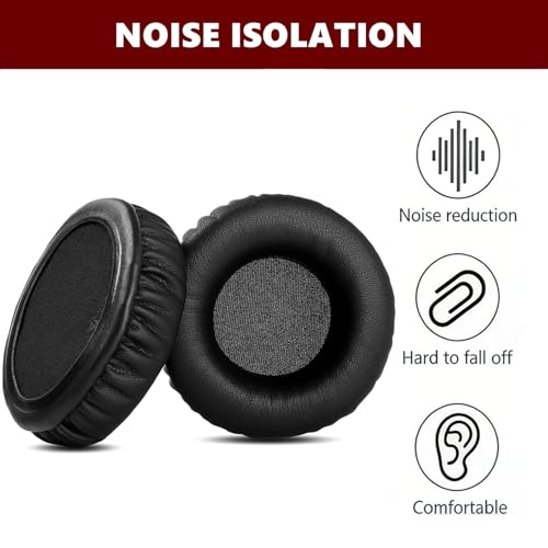 MDR-XD300 Almohadillas de Repuesto Mejoradas Compatibles con Auriculares Sony MDR-XD300 MDR XD400 en Cuero Proteico y Espuma de Memoria (Negro) miniatura 4