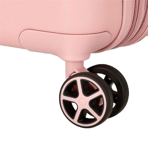 Reebok Franklin Valise Cabine, Set valises, fabriquée en ABS, Un matériau résistant et léger, Fermeture TSA, Quatre Roues Doubles à Rotation multidirectionnelle, par Joumma Bags, Nude, Set valises